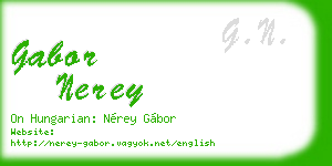 gabor nerey business card