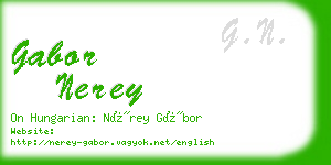 gabor nerey business card